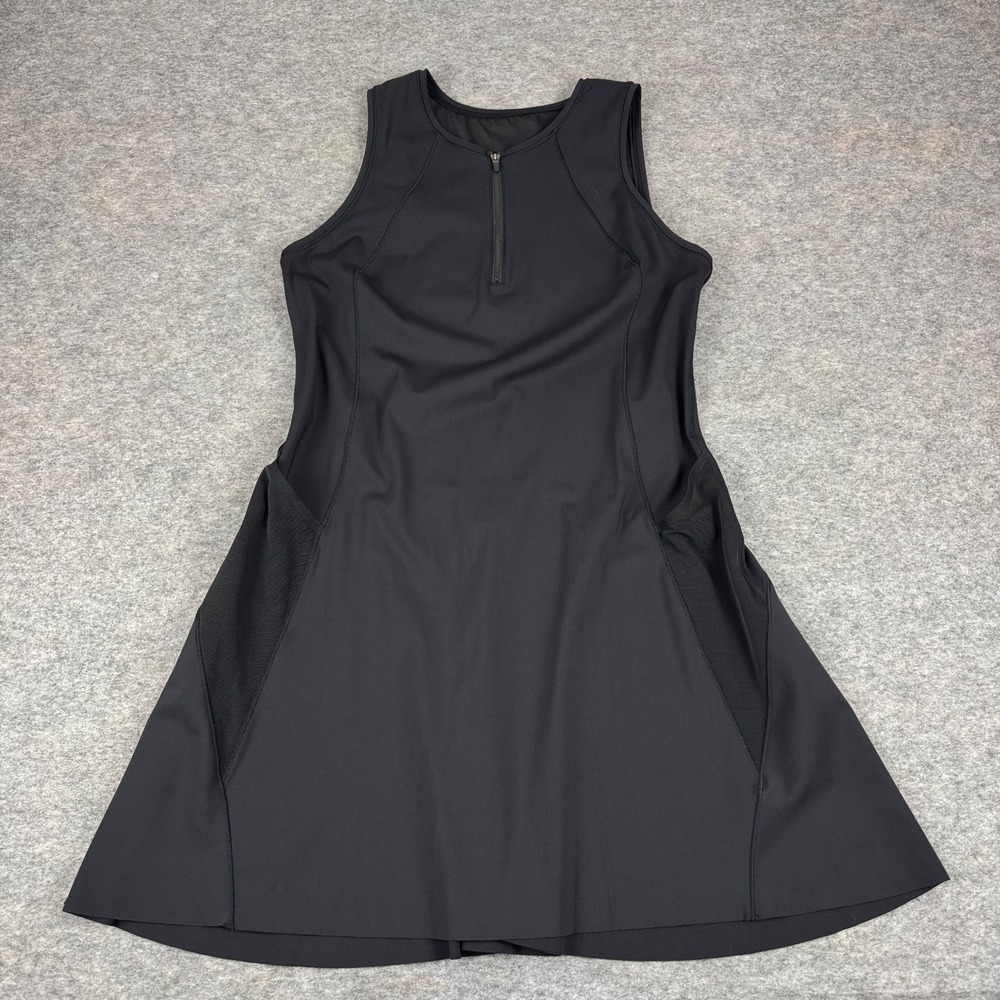 Athleta Match Point Dress Black 486471 Womens Large L